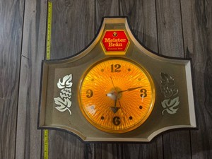 Meister Brau Light Up Sunburst Clock