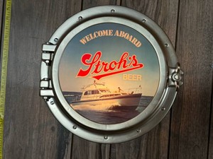 Strohs Beer Light Up Welcome Aboard Sign