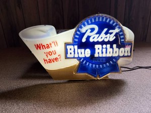 Pabst Blue Ribbon Whatll You Have Light Up Sign
