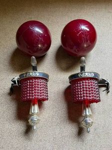 Red Orbs & Hobnail Cylinders For Vintage Old Milwaukee Lighted Wall Sign