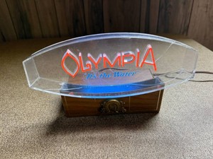 Olympia Beer Light Up Counter Top Sign - Has Crack