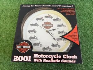 2001 Harley Davidson Motorcycle Clock with Realistic Sounds