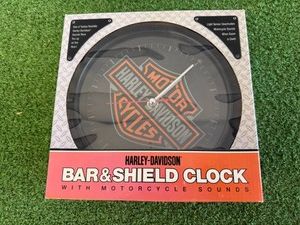 Harley-Davidson Bar & Shield Clock with Motorcycle Sounds