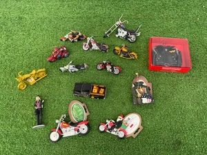 Motorcycle Mixed Lot - Clock, Figurines, Ornaments
