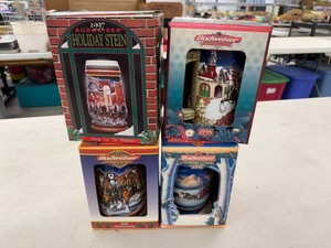 Budweiser Holiday Steins 1997-2000