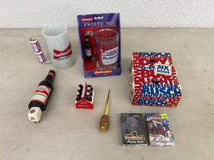Budweiser Collectibles - Salt & Pepper Shakers, Mugs, Letter Opener, Night Light