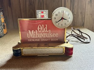 Old Milwaukee Nautical Cash Register Clock Sign For PartsRepair
