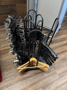 Hangers on Rolling Organizer