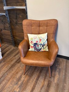 Brown Upholstered Accent Chair