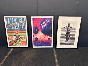 Framed Cycling Art Print Mixed Lot (Lot of 3)