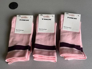 Trek Race Crew Socks Pink and Purple (Lot of 3)