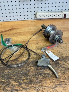 Vintage Bendix Manual Two Speed Hub With Trigger, Cable & Clips