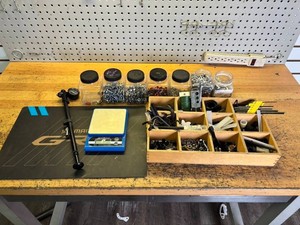 Bicycle Workbench Parts, Hardware & Tools Mixed Lot