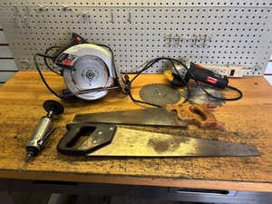 Skilsaw Circular Saw, Drill Master Grinder & Assorted Saws Mixed Lot