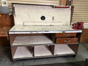 Vintage Schwinn Shop Workbench With Columbian Vise