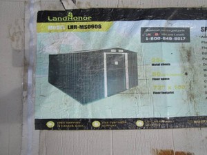LandHonor 6x8 Storage Shed (has been in the weather due to no show bidder)