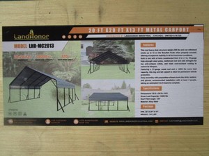 LandHonor 20x20x13 Carport