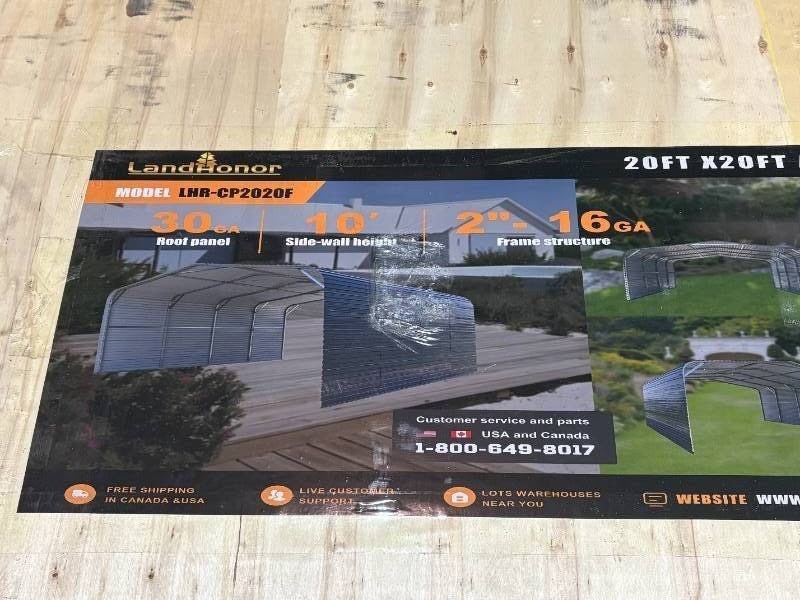 ATSPOWER 20 x 20 Ft All-Steel Carport (ATS-CP2020F)