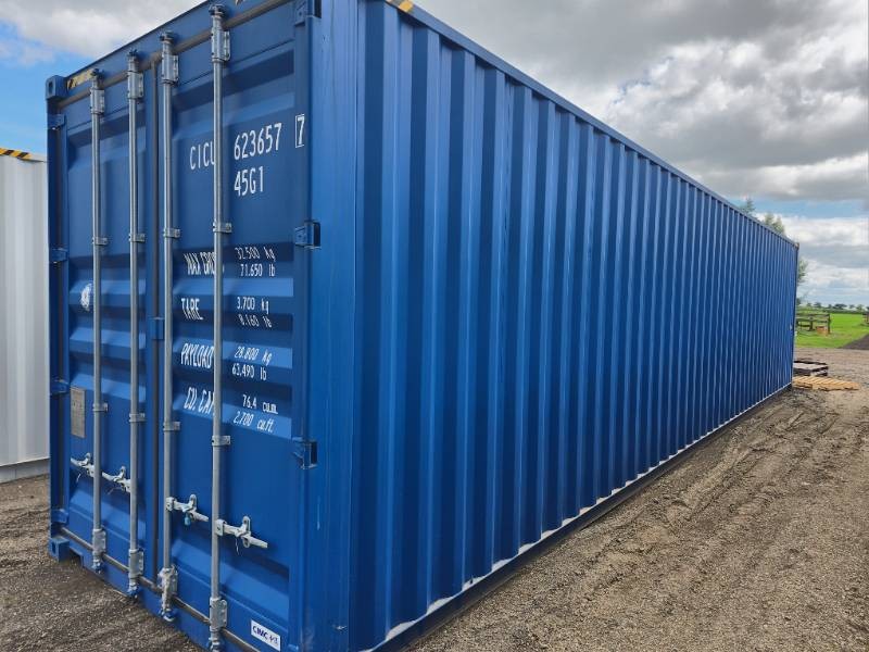 CICU6236577  40 Ft Shipping Container, Blue, one end door, 40HC, Single Trip