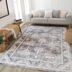 Cadence 5x8 Vintage Indoor Rug, Brown Beige