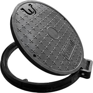 $197 26in Manhole Cover & Frame with Bolted Base