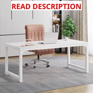 $150 Trisigns Modern Computer Desk 63x31.5 White