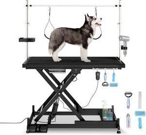 $410 Pet Grooming Table with Arm, 50 Black