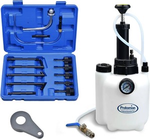 3 Liters Fluid Transfer Pump Tool with 13pcs ATF Adapters,Transmission Fluid Pump for Automotive Oil Filling Filler System,Manual ATF Fluid Transfer Pump for Oil