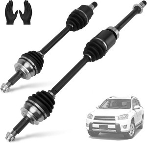 $158 CV Axle Front Left & Right Pair Set for Toyota RAV4 2.4L2.5L FWD 2006-2012 - OEM Replaces 43420-0R010, 43410-0R010, 66-5297, 66-5298 - Complete Front Drive Shaft Assembly Kit