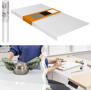 Extra Large Silicone Mats for Crafts with Edge Protection   Silicone Table Mat   Multipurpose Heat Resistant Silicone Mat   No Folds or Wrinkles   1.5mm Thick, 36x24, Translucent