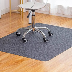 Baroyal Office Chair Mat for Hardwood Floor Under Desk Computer Rolling Chair Mat for WoodTile Floor Non-Slip Heavy Duty Desk Rug PVC Plastic Hard Floor Protector 36 x 48 (Cool Grey)