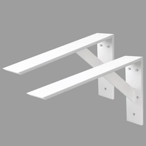 Countertop Support Bracket 18 Inch Heavy Duty Shelf Bracket 2 Pack 38 Thick White 18x10x2.5 for Granite Quartz Wood Laminate Countertops