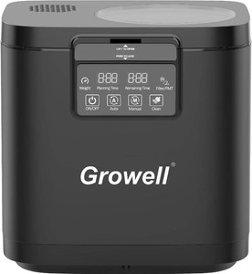 $250 Growell Electric Composter for Kitchen, 4L Countertop Compost Bin with Carbon Filters, Visible Window, Auto-Clean, Quiet & Long-Life Upgraded Brushless Motor, Indoor Food Waste Composting Machine