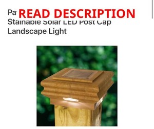 2 pack Patriot Lighting  Altair PaintableStainable Solar LED Post Cap Landscape Light