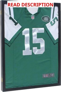 Pro Collectors Jersey Display Case Frame 98% UV Protection for Baseball Basketball Football Soccer Hockey Sport T-Shirt Uniform Black Finish Wall Frame