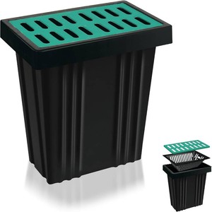 $126 12x20x24 Narrow Deep Catch Basin - Space-Saving Sump Drain Box with Debris Filter, Frost-Line Protection for Tight Areas, PP Material, SINK