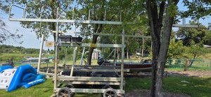 Floe VSD-4500 powered Boat Lift with canopy cover frame