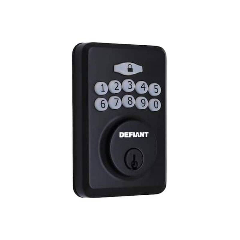 Defiant Radius Matte Black Single Cylinder Electronic Keypad Deadbolt Lock