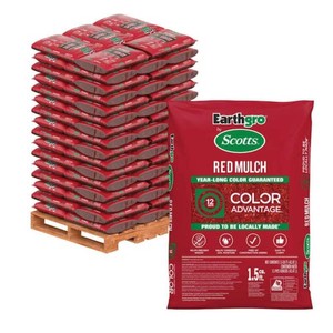 Earthgro Red Mulch Pallet 120 cu. ft. Bulk Shredded Wood Mulch for Landscapes (Pallet of 80 1.5 cu. ft. Bags)