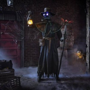 Home Accents Holiday 7 FT Grave & Bones Animated LED Plague Doctor