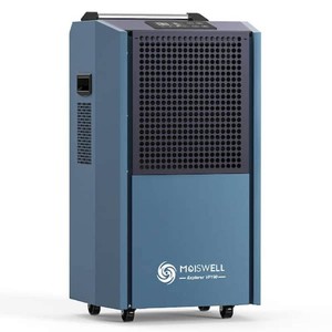 Moiswell 190 pt. 7,500 sq.ft. Bucketless Commercial Dehumidifier with Pump & Drain Hose in Blue Portable for Basement Warehouse