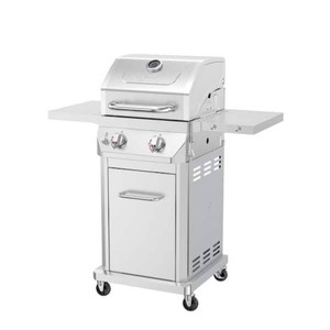 Nexgrill 2 Burner Stainless Steel Propane Gas Grill with Folding Side Shelves