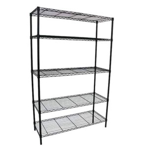 Shop HDX 5-Tier Steel Wire Shelving Unit in Black (36 in. W x 72 in. H x 16 in. D)