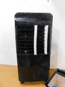 HOMCOM Black 32 in. Mobile Evaporative Air Conditioner 3-in-1 Ice Cooling Fan Water and Humidifier Remote 3.2 Gal. Water Tank