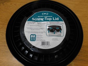 (5) Bucket Companion 5 gal. Black Paint Bucket Lid