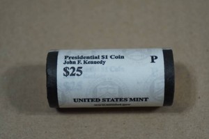 $25 Roll of Uncirculated US Presidential $1 Coin John F. Kennedy - Philadelphia