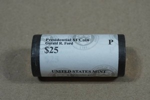 $25 Roll of Uncirculated US Presidential $1 Coin Gerald B Ford - Philadelphia