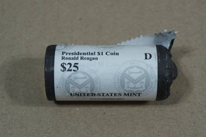 $25 Roll of Uncirculated US Presidential $1 Coin Ronald Reagan - Denver