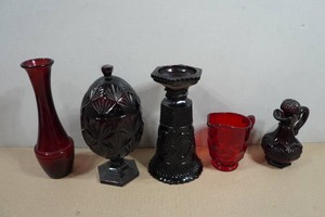 Assorted Vintage Avon Cape Cod Collection Glass Pieces