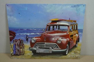 Vintage Tin Sign Surfin USA By Scott Westmore